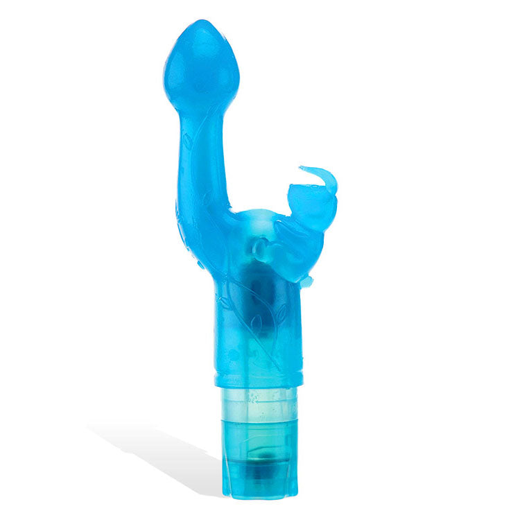 Adam & Eve BUNNY KISS - Blue 17.8 cm Rabbit Vibrator - 054X 4000