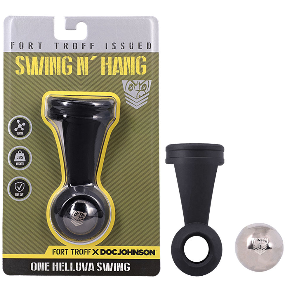 Fort Troff - Swing N' Hang - Black Weighted Ball Tugger - 1102-22-CD