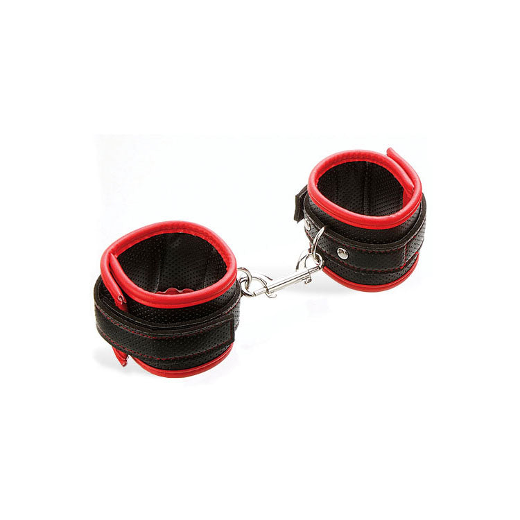 Adam & Eve SCARLET COUTURE BONDAGE CUFFS - Black/Red Restraints - 117U 0000