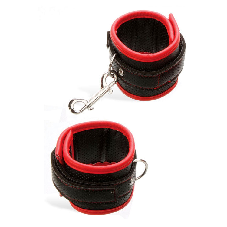 Adam & Eve SCARLET COUTURE BONDAGE CUFFS - Black/Red Restraints - 117U 0000