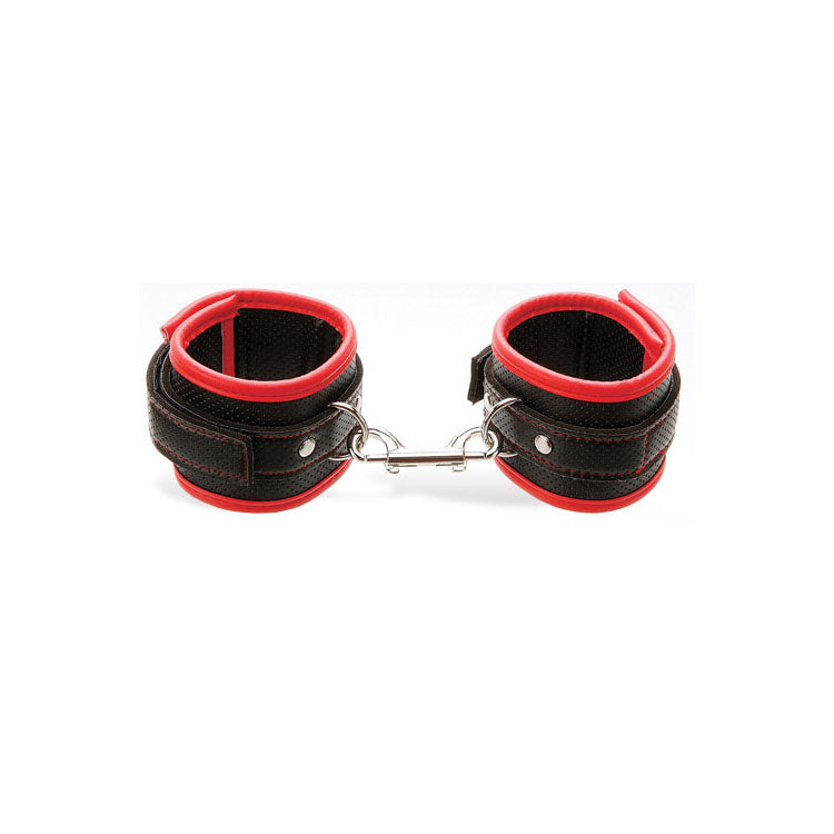 Adam & Eve SCARLET COUTURE BONDAGE CUFFS - Black/Red Restraints - 117U 0000
