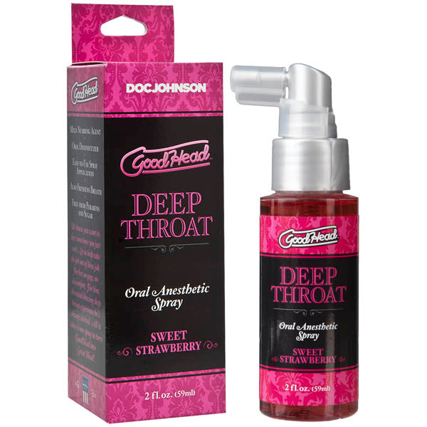 GoodHead Deep Throat Spray - Sweet Strawberry Flavoured Deep Throat Spray - 59 ml Bottle - 1360-18-BX