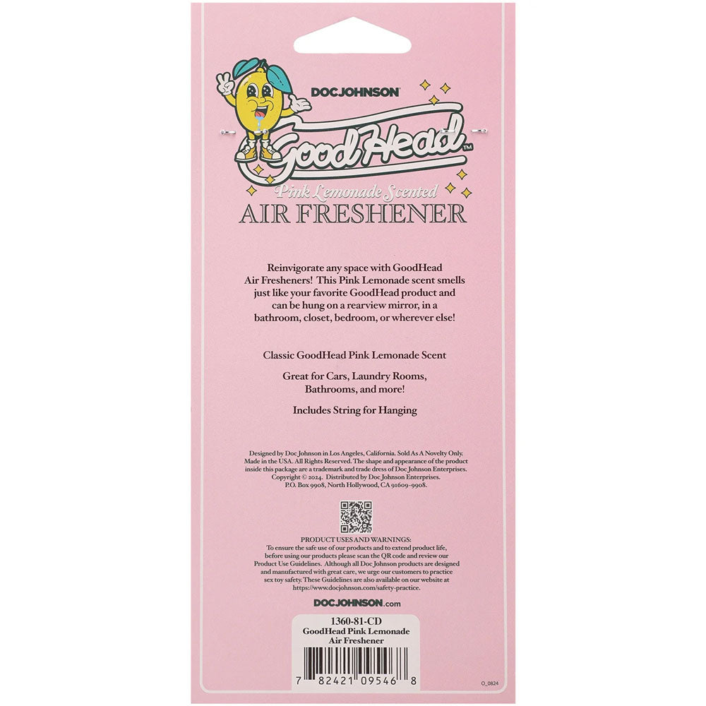GoodHead Air Freshener - Pink Lemonade - Pink Lemonade Scented Air Freshener - 1360-81-CD