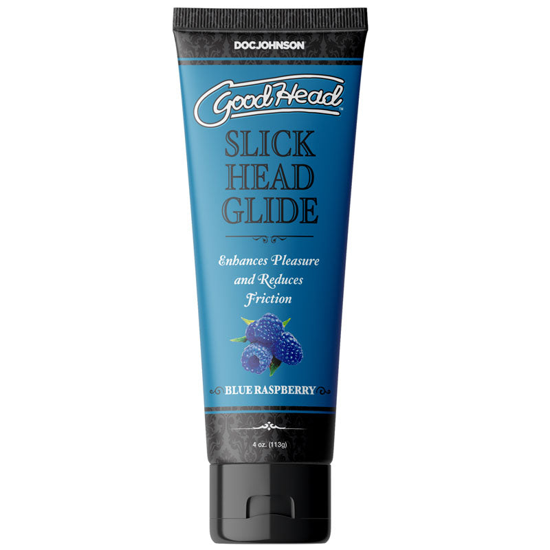 GoodHead Slick Head Glide - Blue Raspberry - Blue Raspberry Flavoured Lubricant - 120 ml Tube - 1361-06-BX