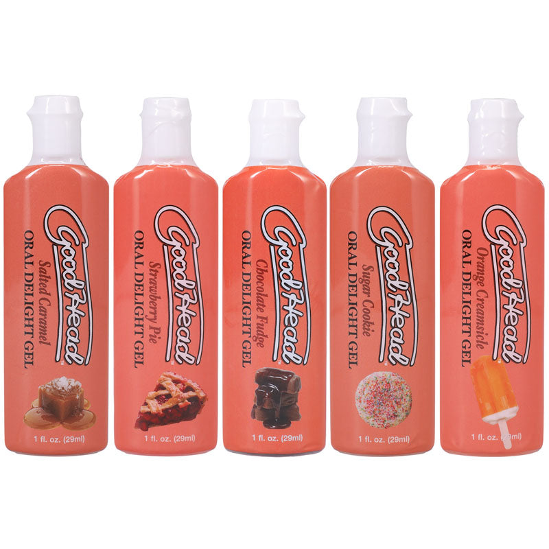 GoodHead Oral Delight Gel - Desserts - Flavoured Oral Gels - Set of 5 x 30ml Bottles - 1361-41-BX