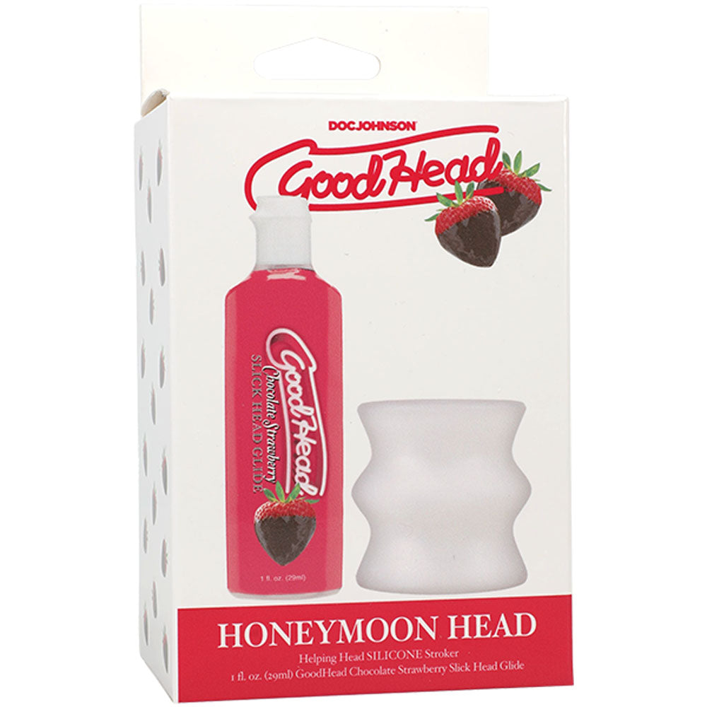 GoodHead Honeymoon Head - Kit - Chocolate Strawberry GoodHead Glide with Helping Head Stroker - 1363-22-BX