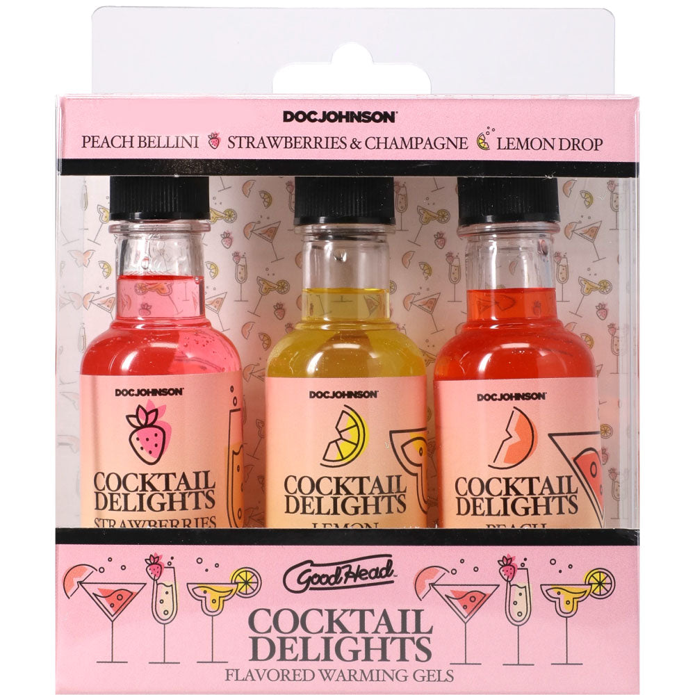 GoodHead Cocktail Delights - Flavoured Warming Oral Sex Gels - 59 ml Bottles - Set of 3 - 1363-60-BX