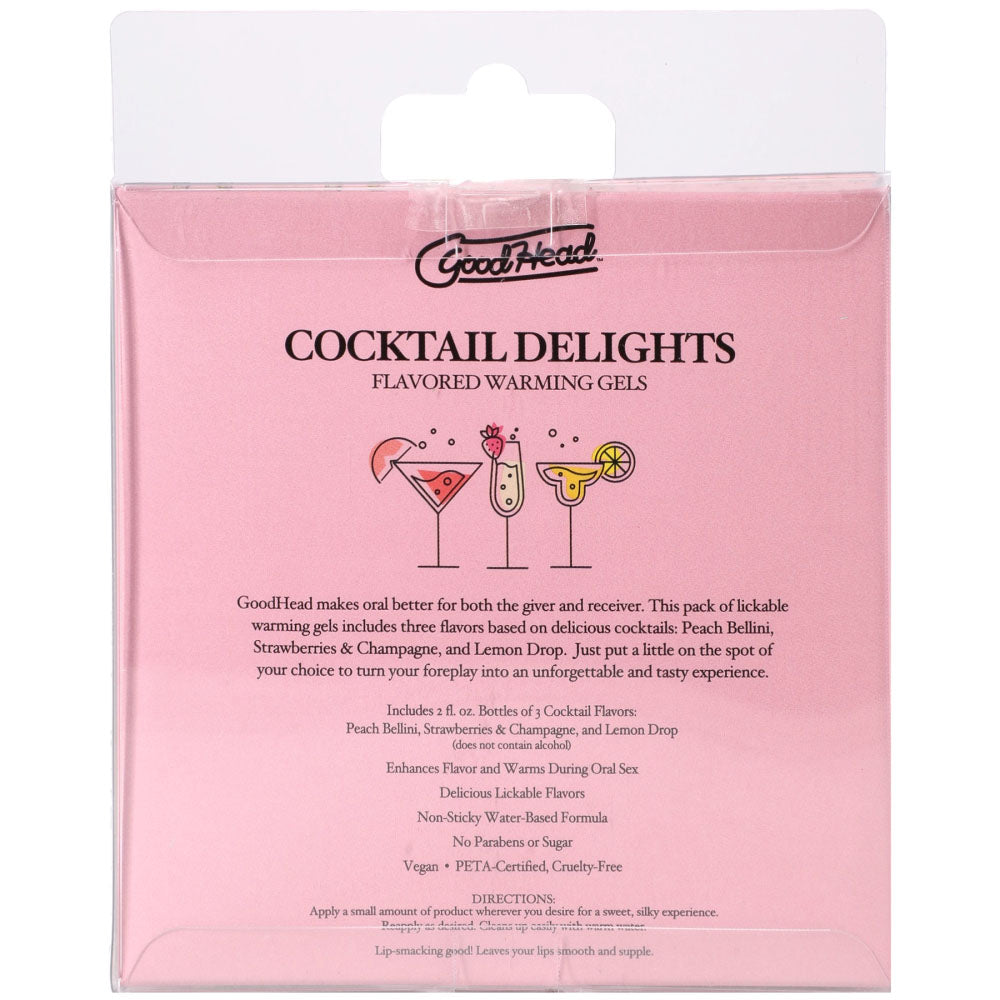 GoodHead Cocktail Delights - Flavoured Warming Oral Sex Gels - 59 ml Bottles - Set of 3 - 1363-60-BX