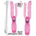 Adam & Eve Dual Pleasure Vibe - Pink 12 cm (4.75'') Vibrator with Anal Probe - 176H 6200