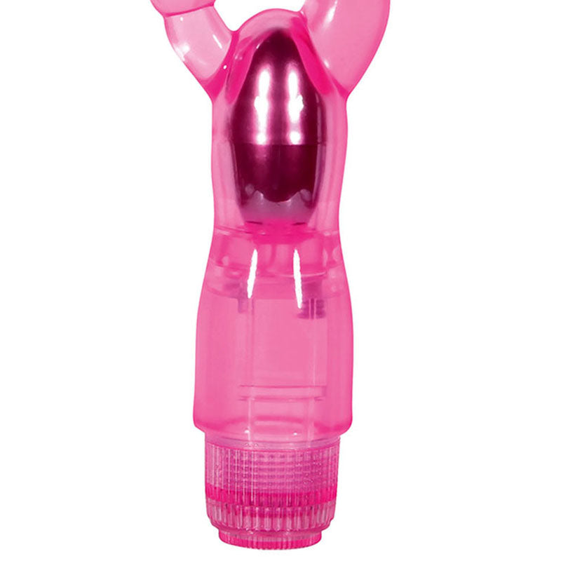 Adam & Eve Dual Pleasure Vibe - Pink 12 cm (4.75'') Vibrator with Anal Probe - 176H 6200