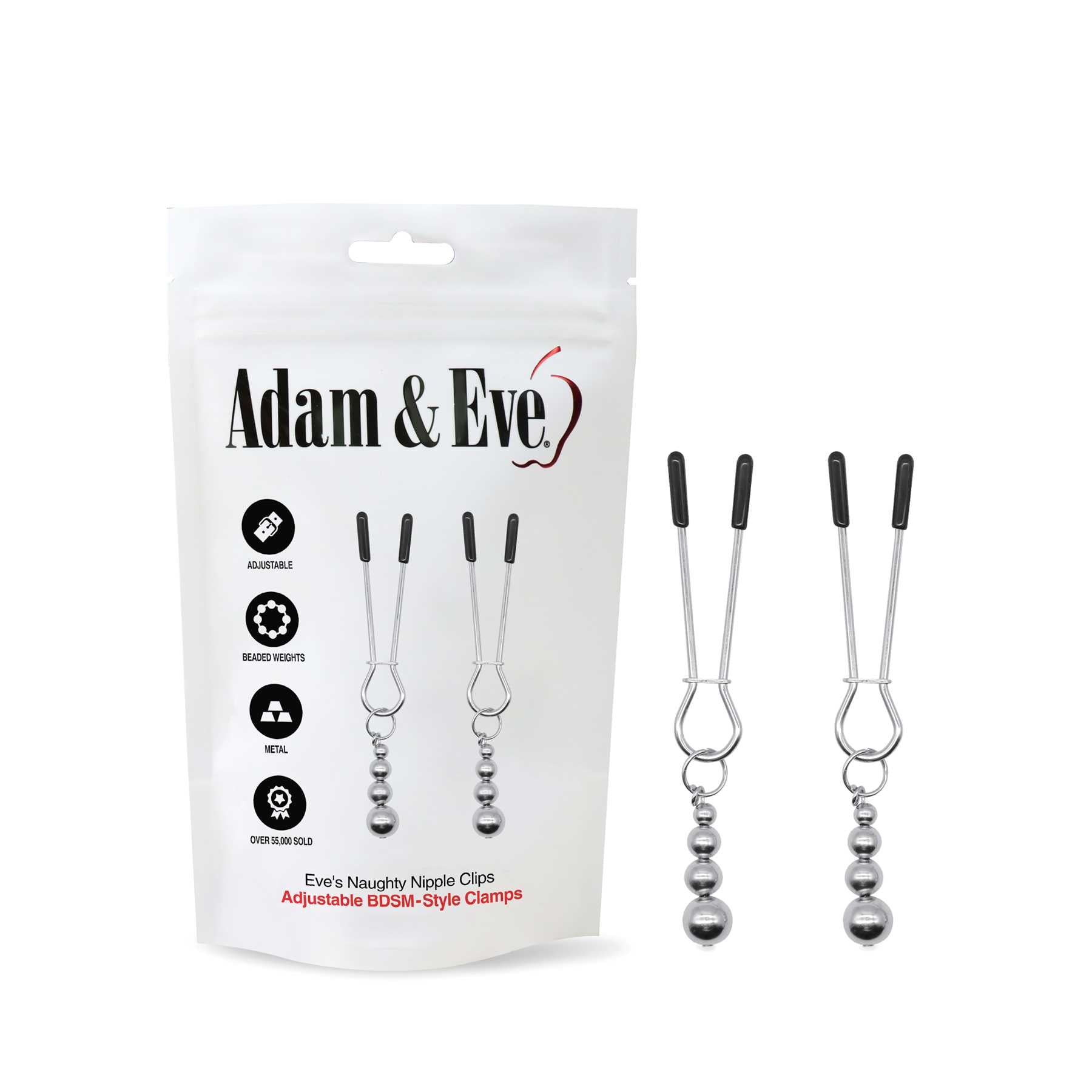 Adam & Eve Eve's Naughty Nipple Clips - Set of 2 - 284U 0000
