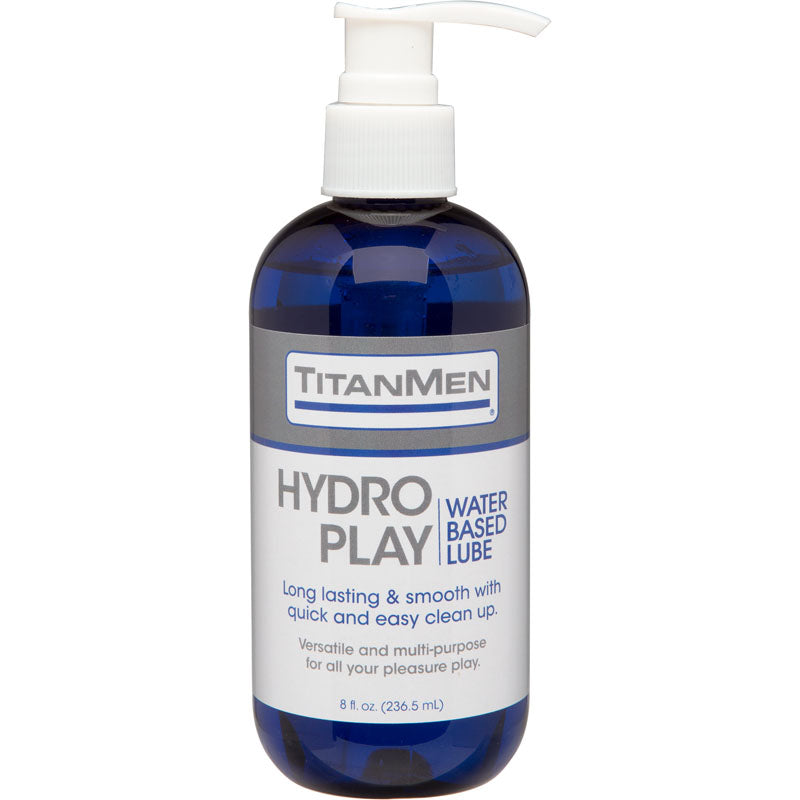 TitanMen Hydro Play - Water Based Lubricant - 240 ml Pump Bottle - 3900-08-BU
