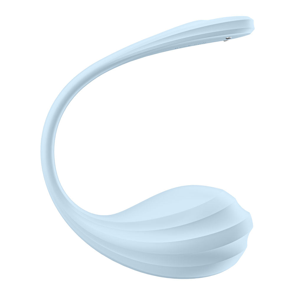 Satisfyer Smooth Petal - Light Blue - Light Blue USB Rechargeable Wearable Stimulator with App Control - 4002743