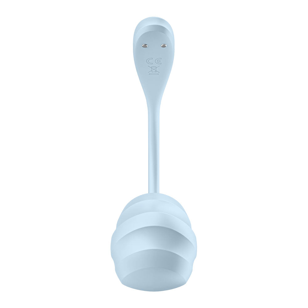 Satisfyer Smooth Petal - Light Blue - Light Blue USB Rechargeable Wearable Stimulator with App Control - 4002743