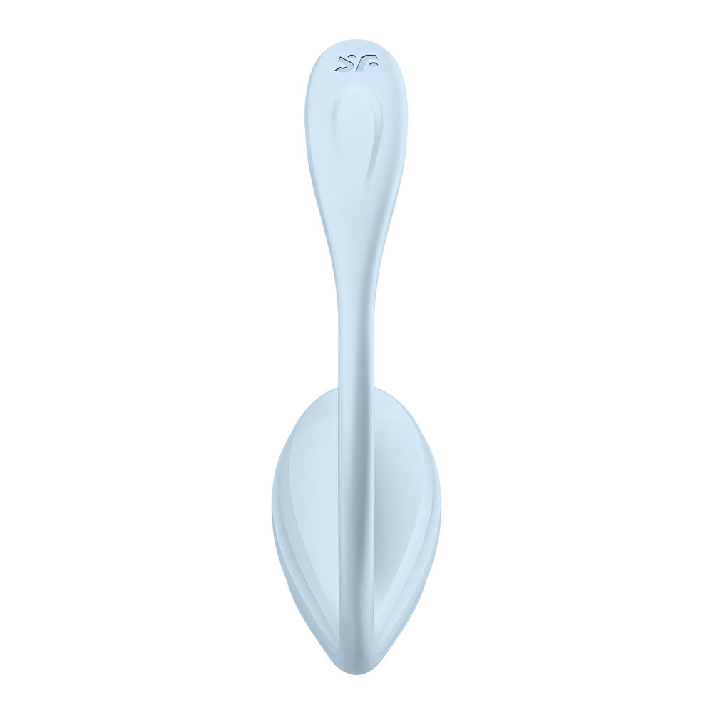 Satisfyer Smooth Petal - Light Blue - Light Blue USB Rechargeable Wearable Stimulator with App Control - 4002743