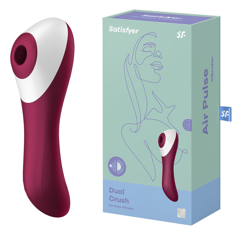 Satisfyer Dual Crush - Red Air Pulse Stimulator with Vibration - 4003061