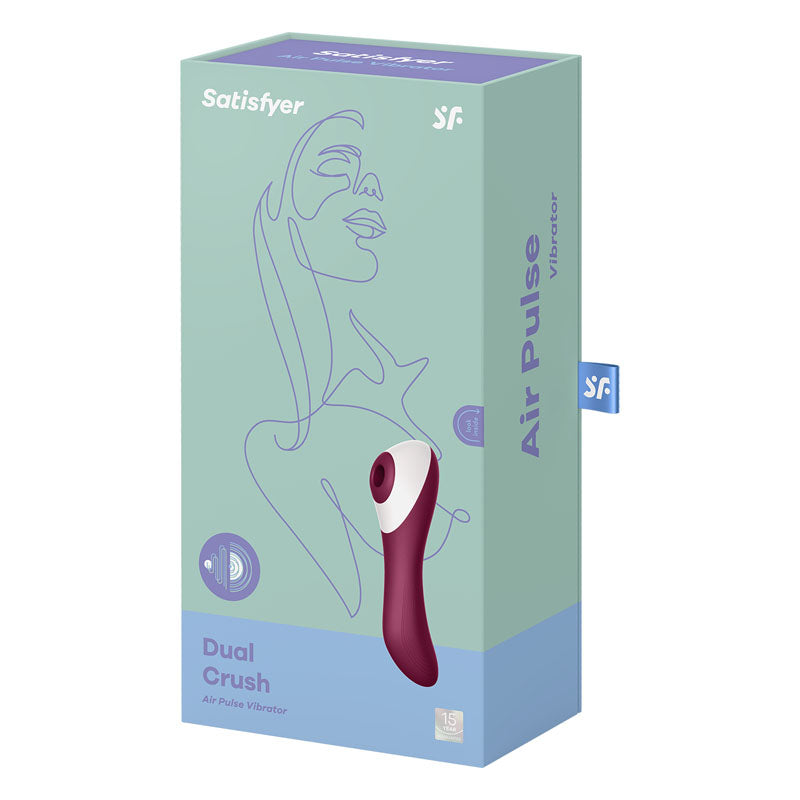 Satisfyer Dual Crush - Red Air Pulse Stimulator with Vibration - 4003061