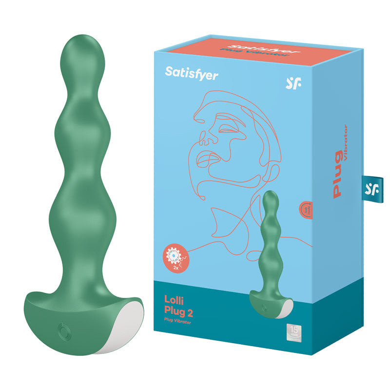 Satisfyer Lolli-Plug 2 - Green Vibrating Anal Beads - 4003252