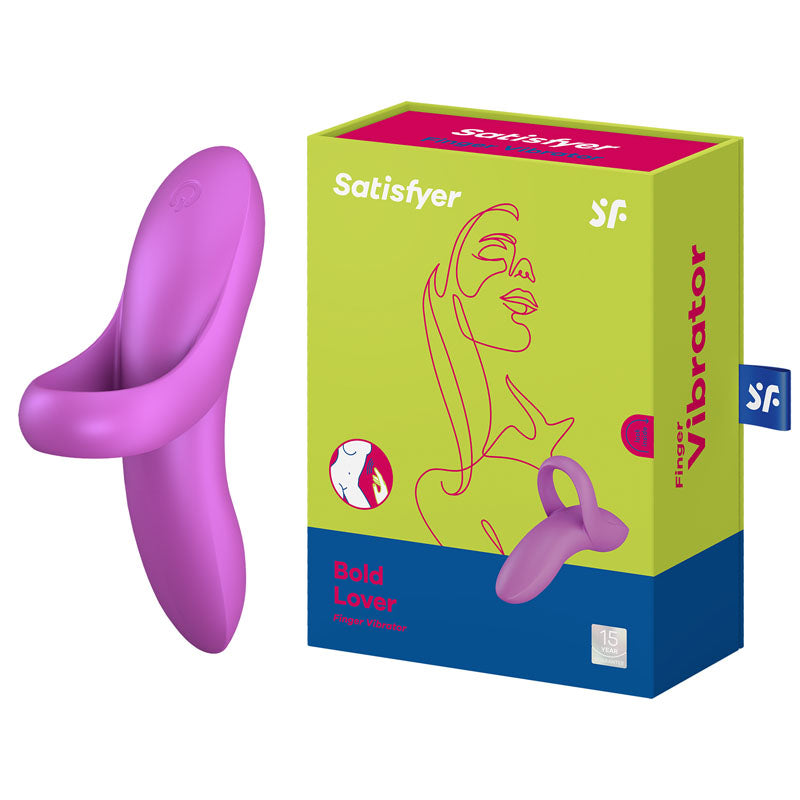 Satisfyer Bold Lover - Dark Pink USB Rechargeable Finger Stimulator - 4004099