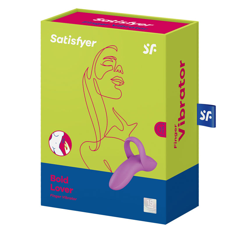 Satisfyer Bold Lover - Dark Pink USB Rechargeable Finger Stimulator - 4004099