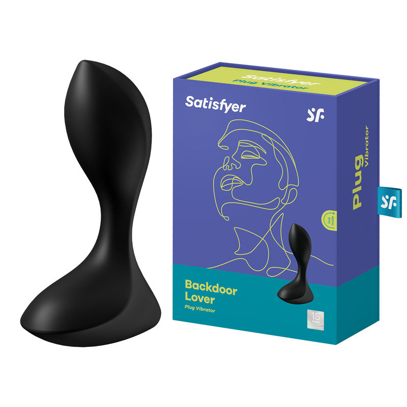 Satisfyer Backdoor Lover - Black USB Rechargeable Vibrating Butt Plug - 4004181