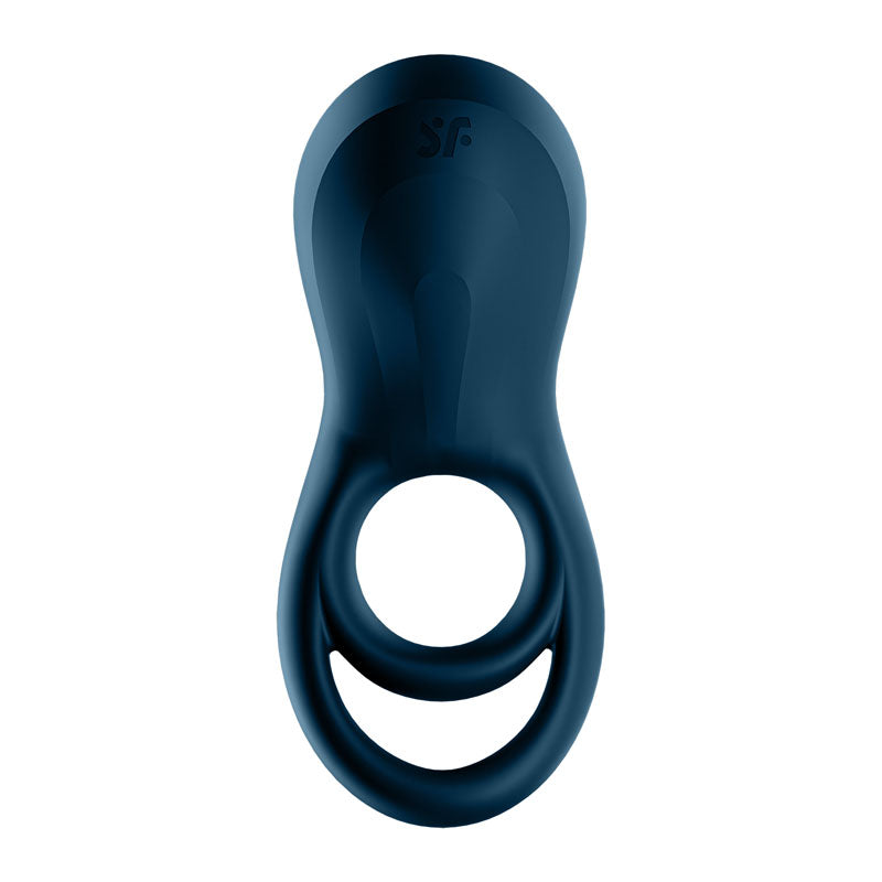 Satisfyer Epic Duo - Navy Blue USB Rechargeable Cock & Balls Ring with App Control - 4009940