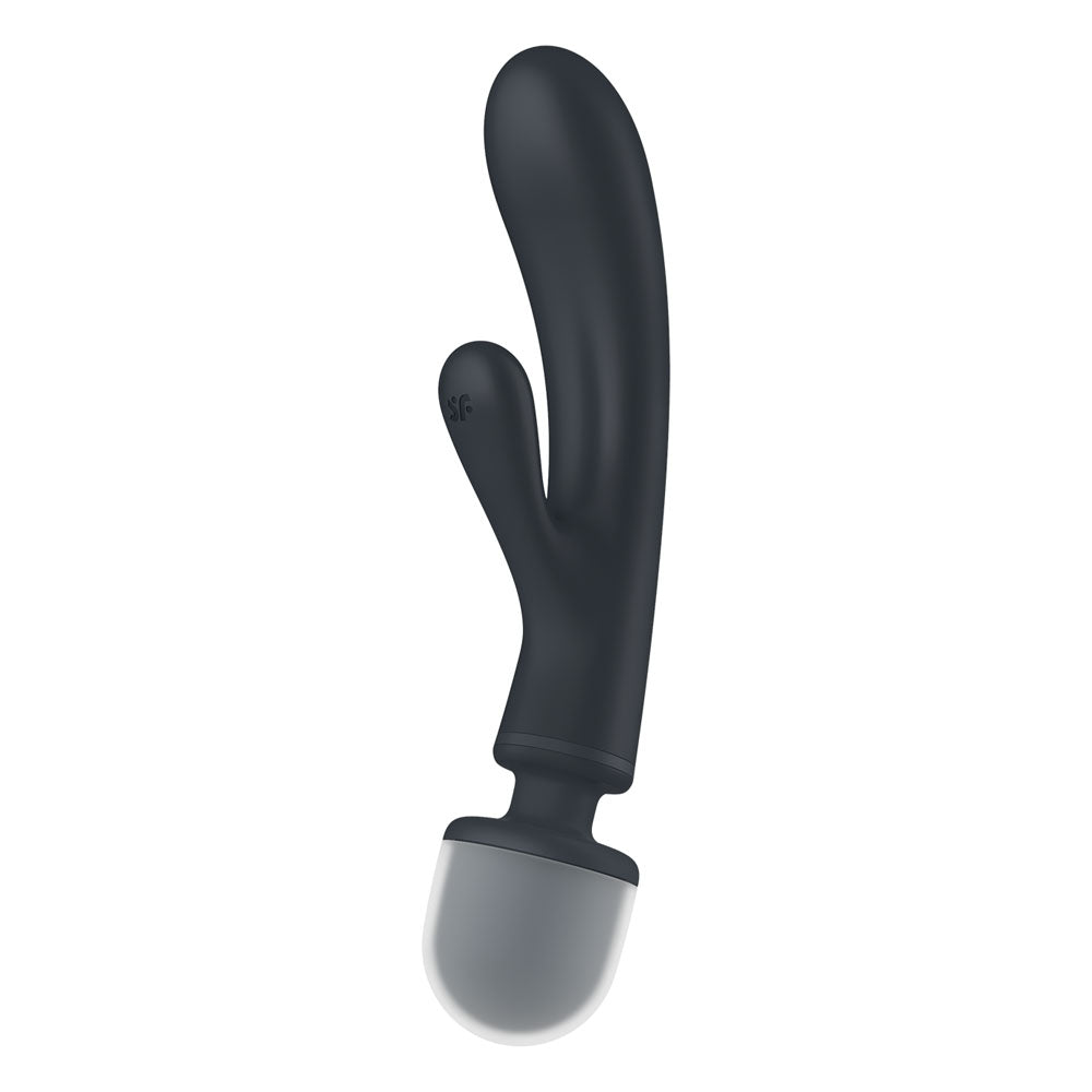Satisfyer Triple Lover - Grey USB Rechargeable Rabbit Vibrator and Massage Wand - 4018201