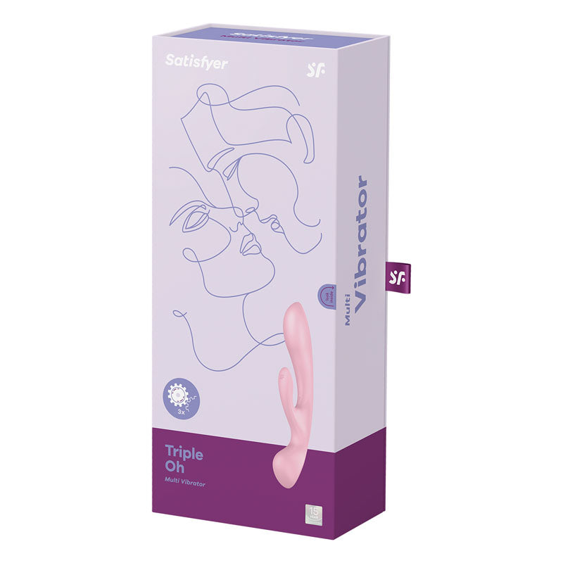 Satisfyer Triple Oh - Pink USB Rechargeable Rabbit Vibrator - 4018249