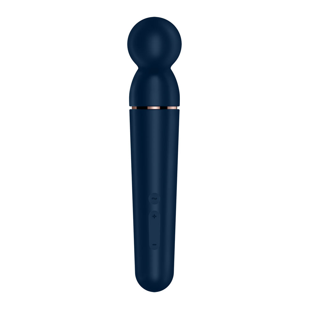 Satisfyer Planet Wand-er - Blue - Blue/Rose Gold USB Rechargeable Massager Wand - 4018560