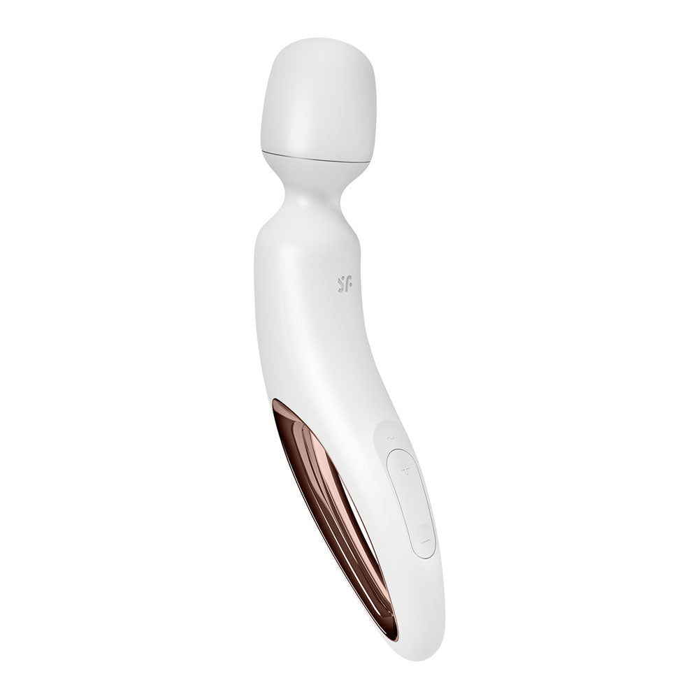 Satisfyer Wand-erland - White - White/Rose Gold USB Rechargeable Massage Wand - 4018577