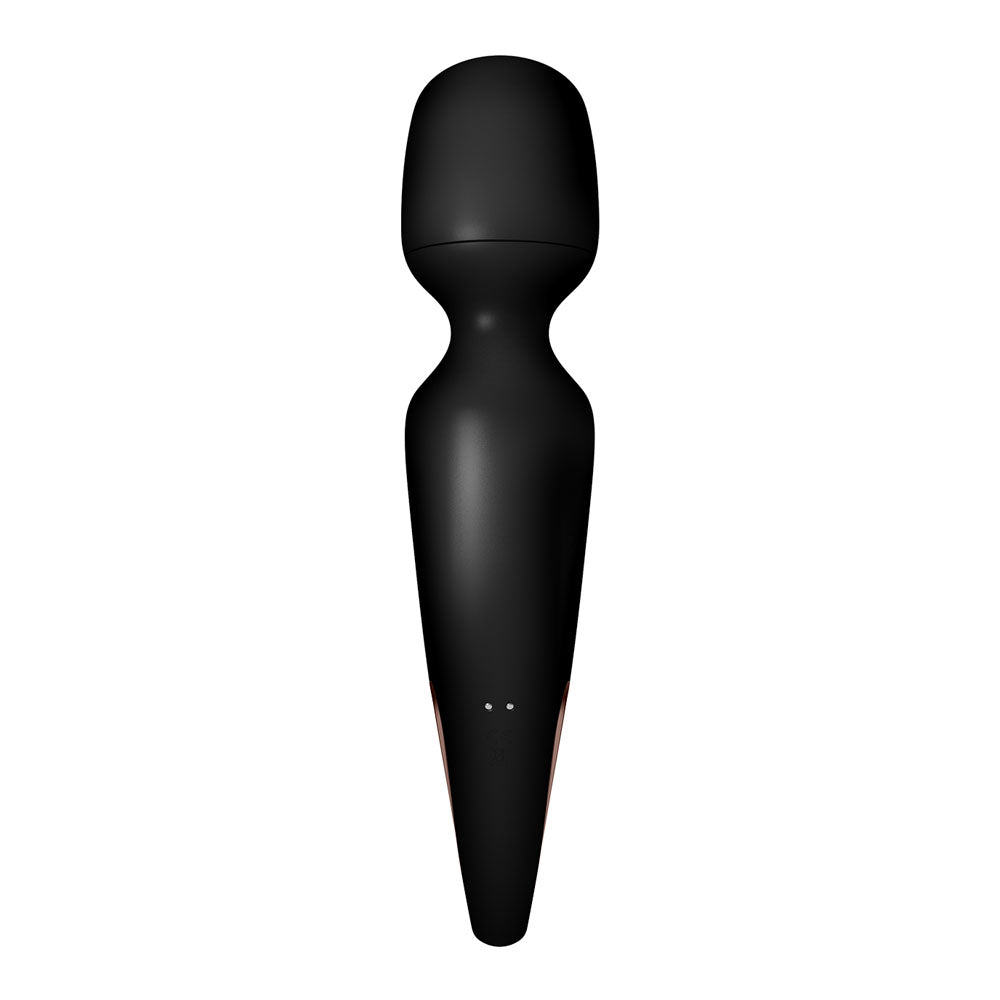 Satisfyer Wand-erland - Black - Black/Rose Gold USB Rechargeable Massage Wand - 4018584