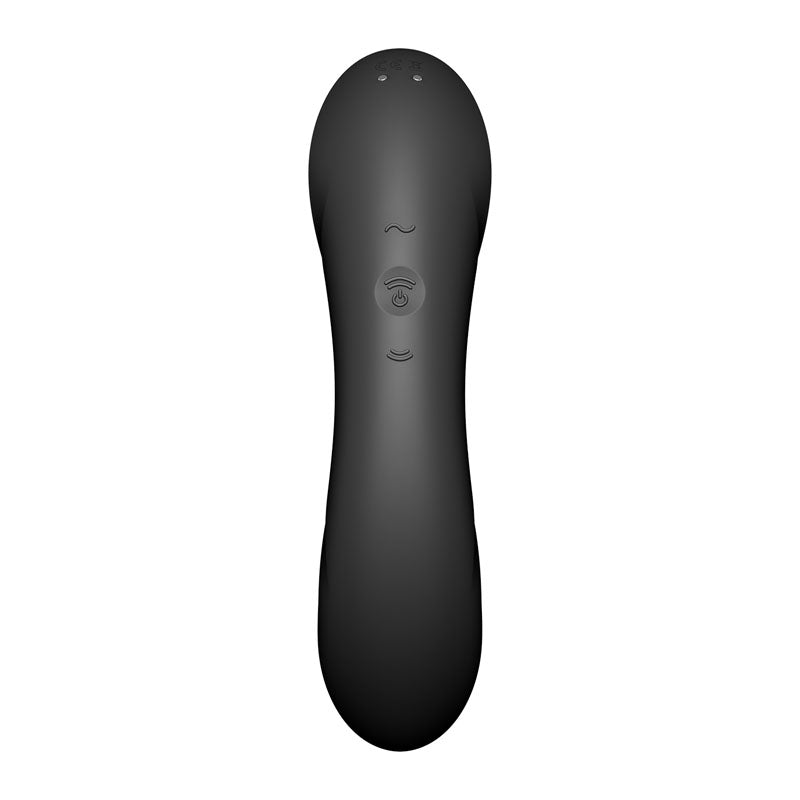 Satisfyer Curvy Trinity 4 - Black USB Rechargeable Air Pulse Stimulator & Vibrator - 4036540