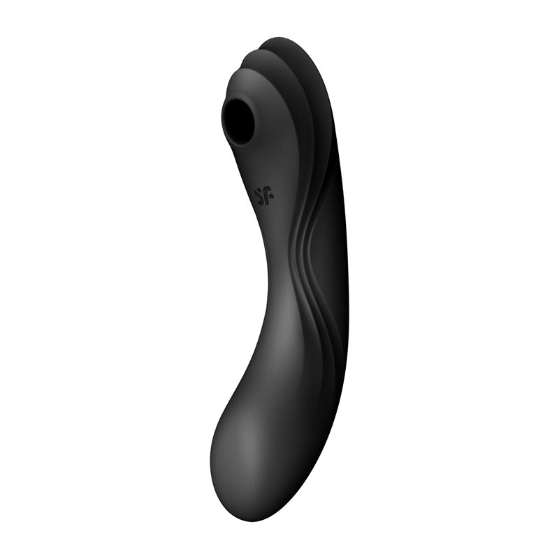 Satisfyer Curvy Trinity 4 - Black USB Rechargeable Air Pulse Stimulator & Vibrator - 4036540