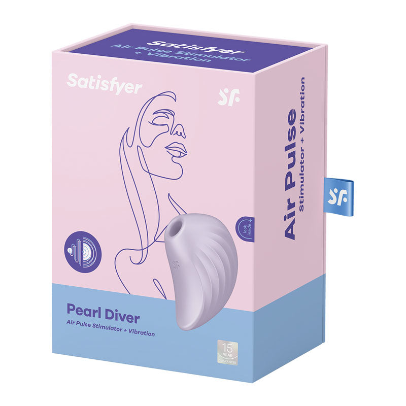 Satisfyer Pearl Diver - Violet - Violet USB Rechargeable Air Pulsation Stimulator - 4037240
