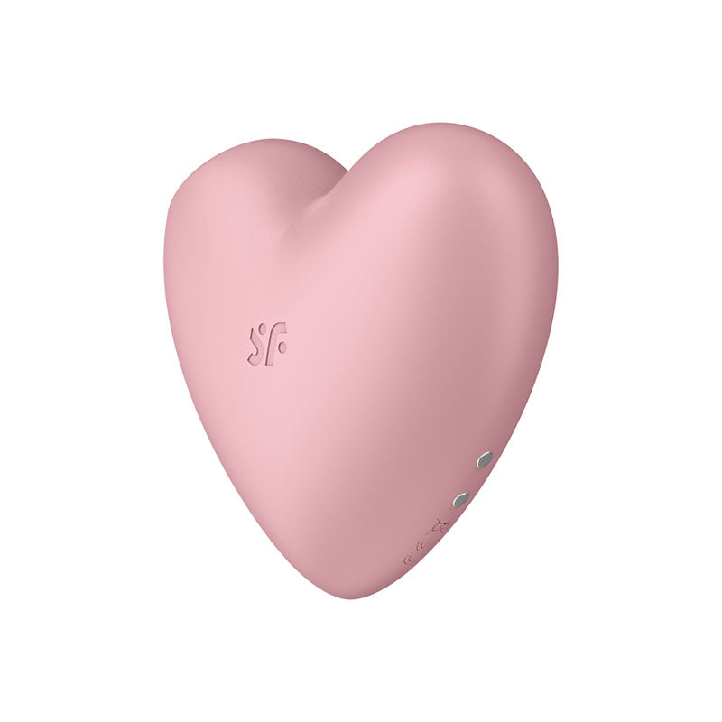 Satisfyer Cutie Heart - Light Pink - Light Pink USB Rechargeable Air Pulsation Stimulator with Vibration - 4037264
