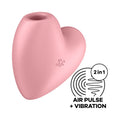 Satisfyer Cutie Heart - Light Pink - Light Pink USB Rechargeable Air Pulsation Stimulator with Vibration - 4037264