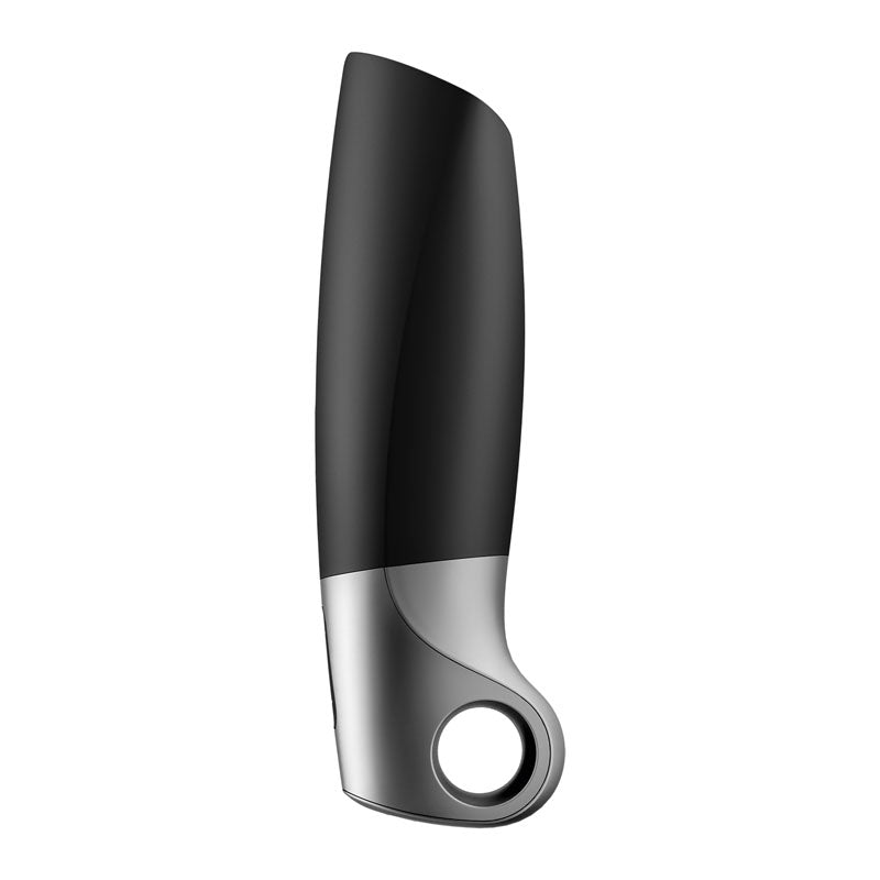 Satisfyer Power Masturbator - Black USB Rechargeable Vibrating Masturbator with App Control - 4037332