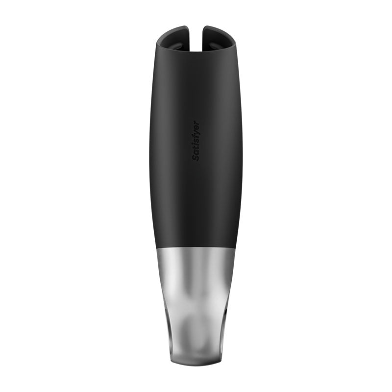 Satisfyer Power Masturbator - Black USB Rechargeable Vibrating Masturbator with App Control - 4037332