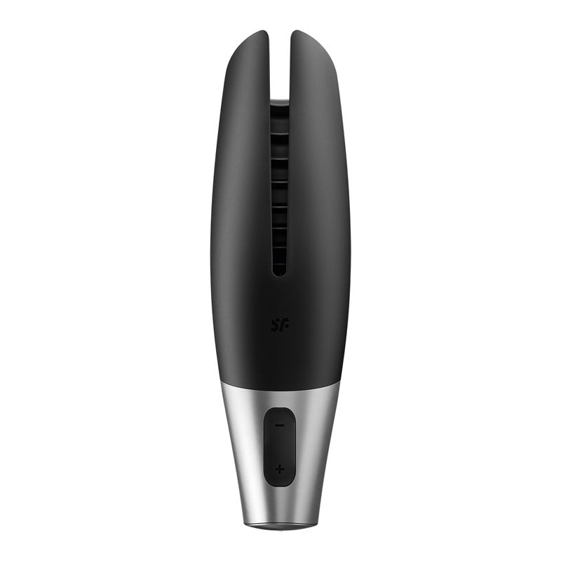 Satisfyer Power Masturbator - Black USB Rechargeable Vibrating Masturbator with App Control - 4037332