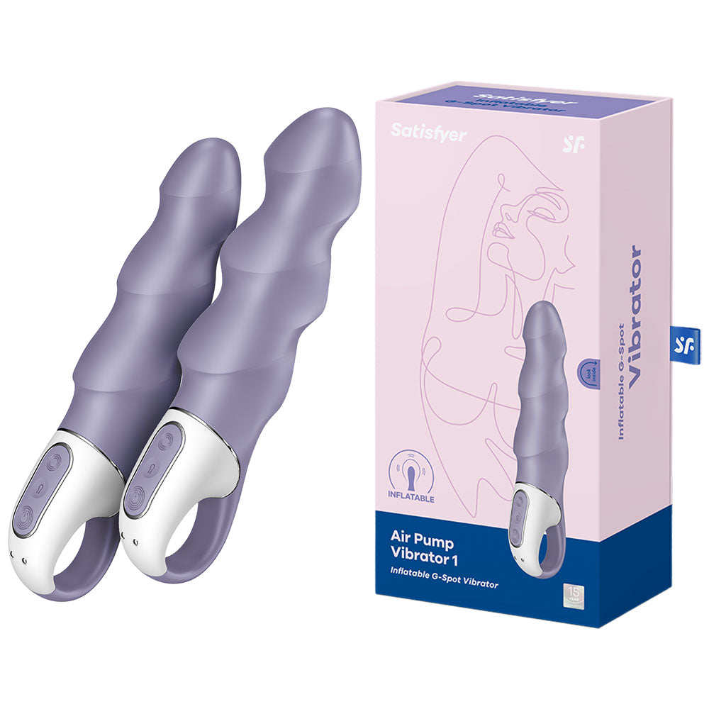 Satisfyer Air Pump Vibrator 1 - Lilac USB Rechargeable Inflatable Vibrator - 4038599