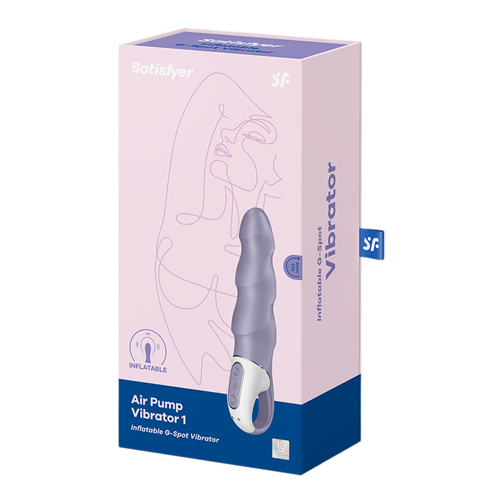 Satisfyer Air Pump Vibrator 1 - Lilac USB Rechargeable Inflatable Vibrator - 4038599
