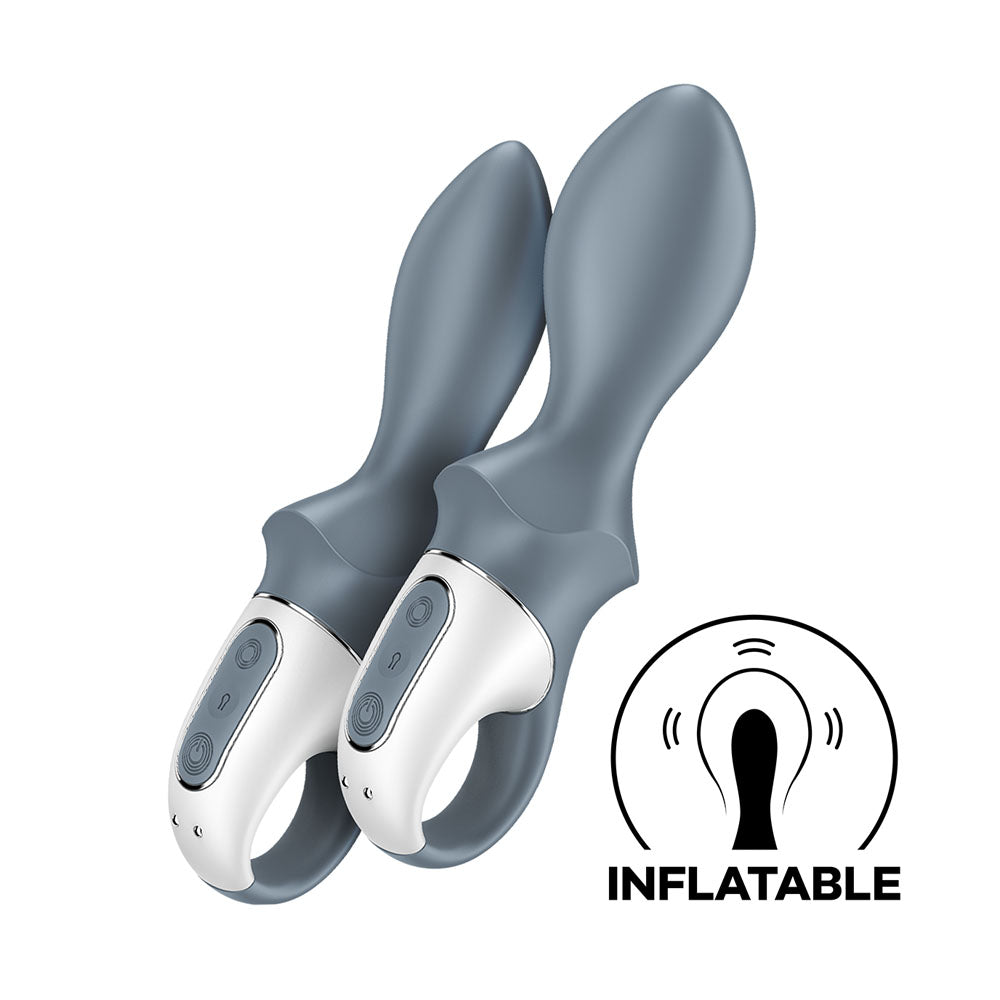 Satisfyer Air Pump Booty 1 - Grey USB Rechargeable Inflatable Anal Vibrator - 4038636