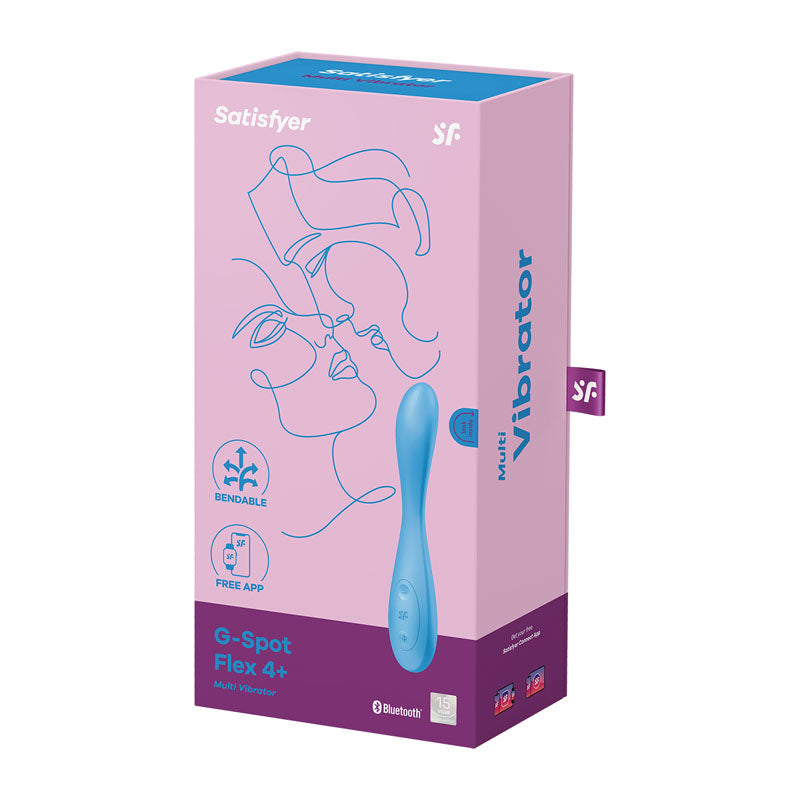 Satisfyer G-Spot Flex 4 - Blue USB Rechargeable Vibrator with App Control - 4038698