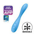 Satisfyer G-Spot Flex 4 - Blue USB Rechargeable Vibrator with App Control - 4038698