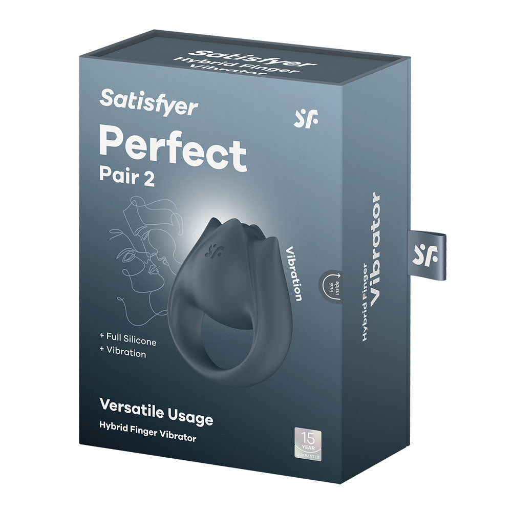 Satisfyer Perfect Pair 2 - Grey USB Rechargeable Vibrating Couples Ring - 4043746