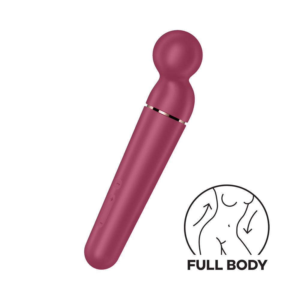 Satisfyer Planet Wand-er - Berry - Berry/Rose Gold USB Rechargeable Massager Wand - 4046068
