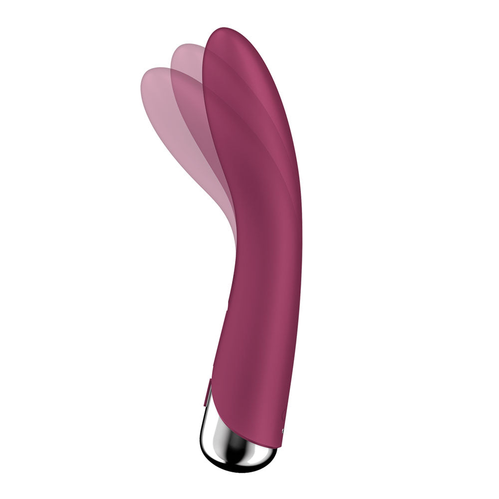 Satisfyer Spinning Vibe 1 - Red - Red 17.8 cm USB Rechargeable Rotating Vibrator - 4048697