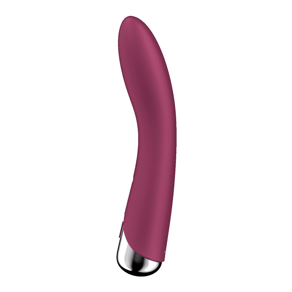 Satisfyer Spinning Vibe 1 - Red - Red 17.8 cm USB Rechargeable Rotating Vibrator - 4048697