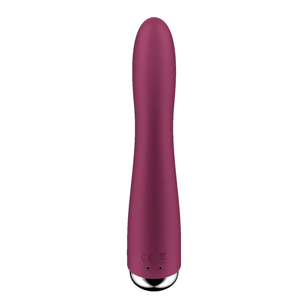Satisfyer Spinning Vibe 1 - Red - Red 17.8 cm USB Rechargeable Rotating Vibrator - 4048697