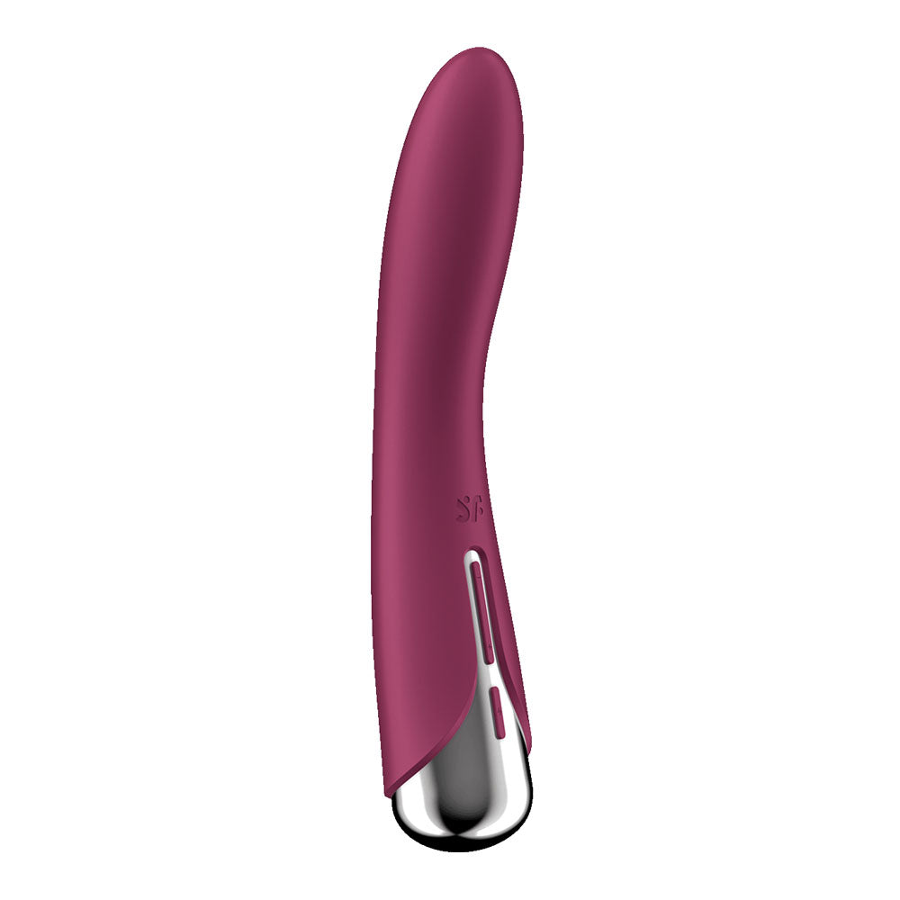 Satisfyer Spinning Vibe 1 - Red - Red 17.8 cm USB Rechargeable Rotating Vibrator - 4048697
